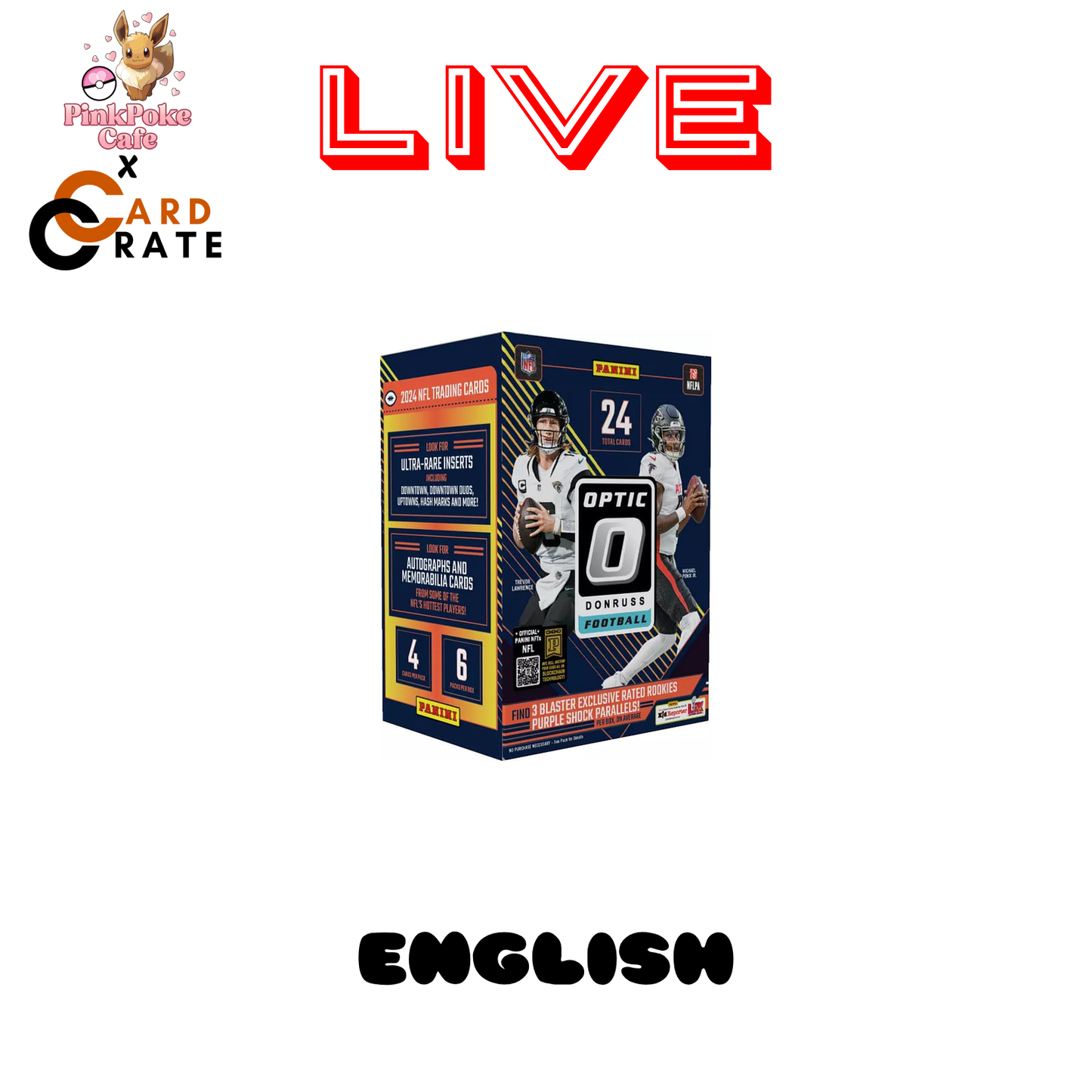 2024 Donruss Optic Football Hobby Box (LIVE)