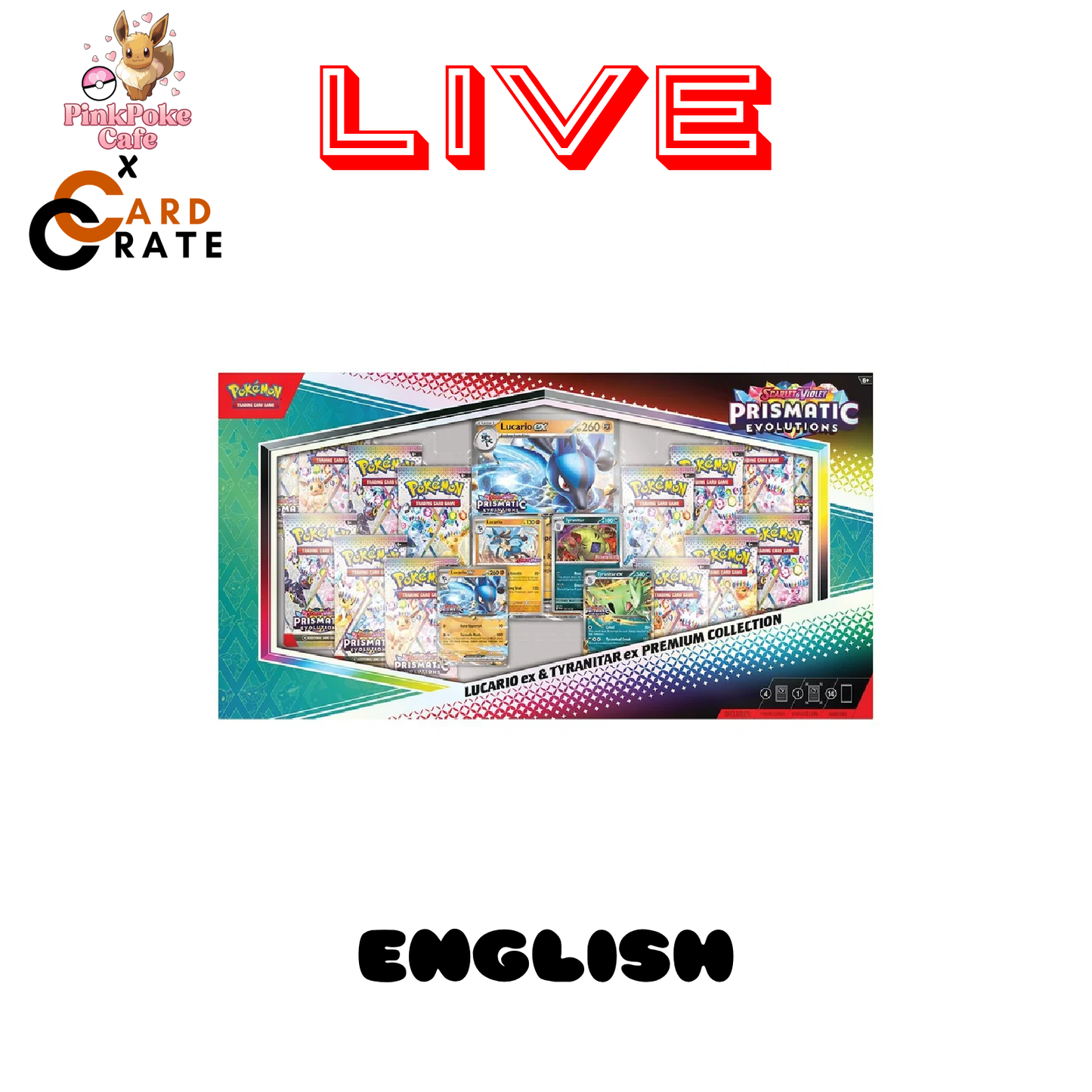 Prismatic Evolutions Lucario ex & Tyranitar ex Premium Collection (LIVE)