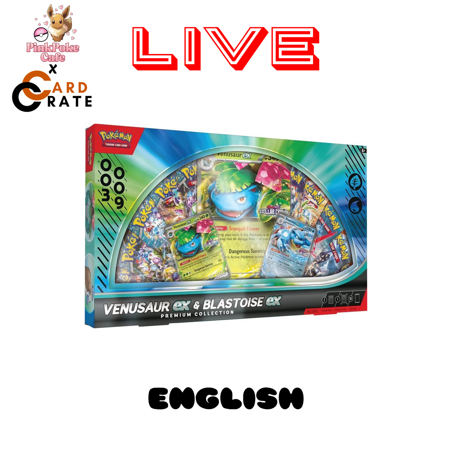 Venusaur ex & Blastoise ex Premium Collection (LIVE)