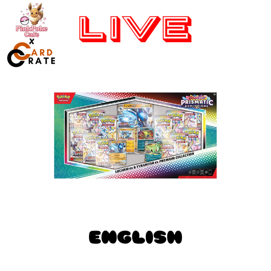 Prismatic Evolutions Lucario ex & Tyranitar ex Premium Collection (LIVE)